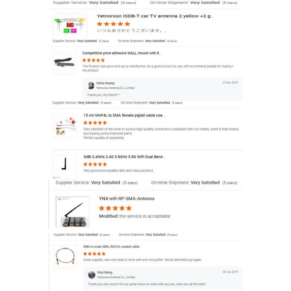 2.4G wifi GSM 3G 4G Internal FPC Antenna with IPEX UFL Connector Grey Color Design