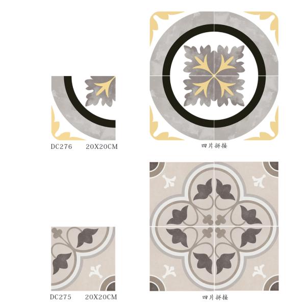 AAA Grade Gray Porcelain Tile 200x200mm for Indoor Use