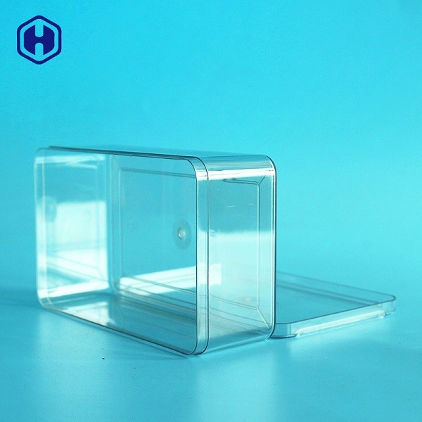 Recyclable Square PET Packaging Box With Lid Non Spill BPA Free