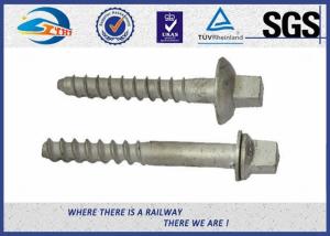 China Carbon Steel Q235 Railway Sleeper Screws , Railroad Screw 5.6 Grade on sale