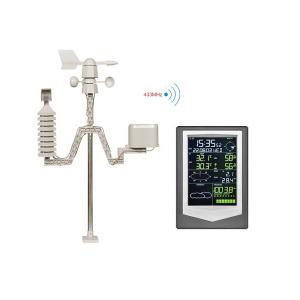 China Household Wireless Weather Station With Solar Color Screen Temperature And Humidity Sensor on sale