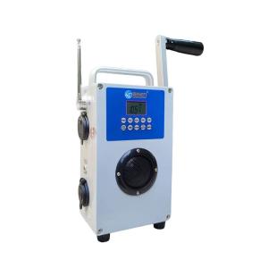 China 30W Hand Crank Generator FM AM SW Radio Phone Power Bank Outdoor Manual Dynamo Emergency Light on sale