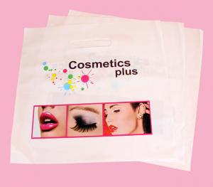 China custom printed eco LDPE plastic shopping cosmetic bags wholesale production on sale