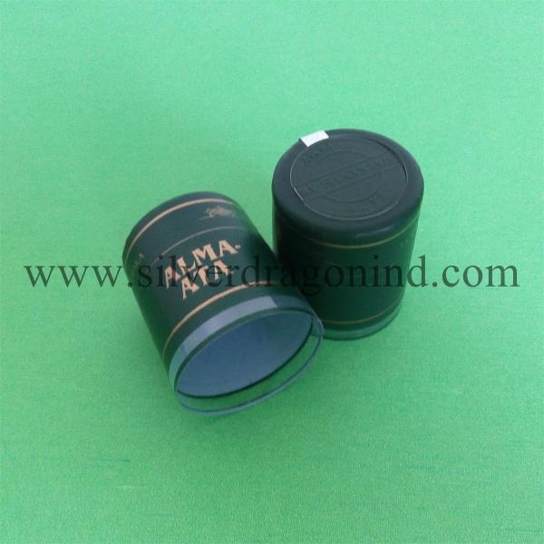 Quality Tamper evident PVC shrinkable wine capsule with tearing strip for sale
