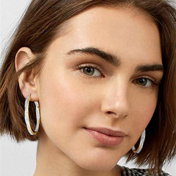 New Fashion S925 Jewelry Party Gift Custom CZ Huggie Gold Hoop Earrings For Women