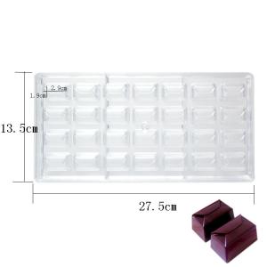 PS DIY Square Shape Chocolate Mould 3D Polycarbonate Customized