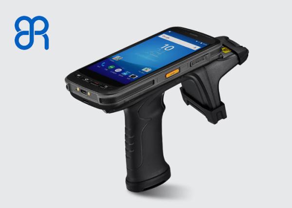 Quality 4G WiFi Bluetooth Connection UHF Mobile RFID Reader , Data Collection RFID Handset for sale