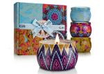 Gift Set 8.2x5.5cm Tin Scented Candles With Crystal Candle Lids