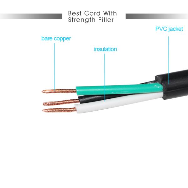 Ac Electric 110v American Plug 3 Pin Male to Female End Usa Extension Power Cable Cord Wire Nema 5-15p 5-15r power cord