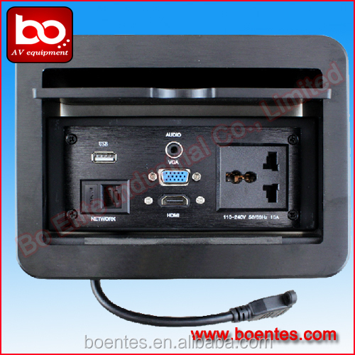 BNT Tabletop Flip Up Multi-function Power Socket Box / Slip Up Socket / Slide Open Socket Box