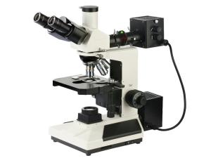 China 50-600x Trinocular Inverted Metallurgical Microscope Long Working Distance on sale