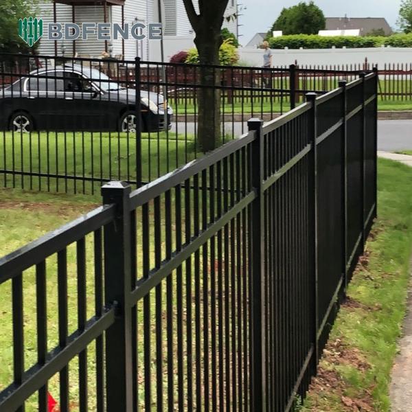 Modern Tubular Steel Fence Sleek Design