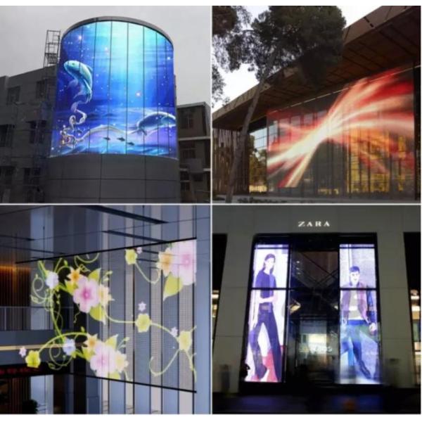 360 degrees Transparent Window Display , P5.21 See Through LED Panels