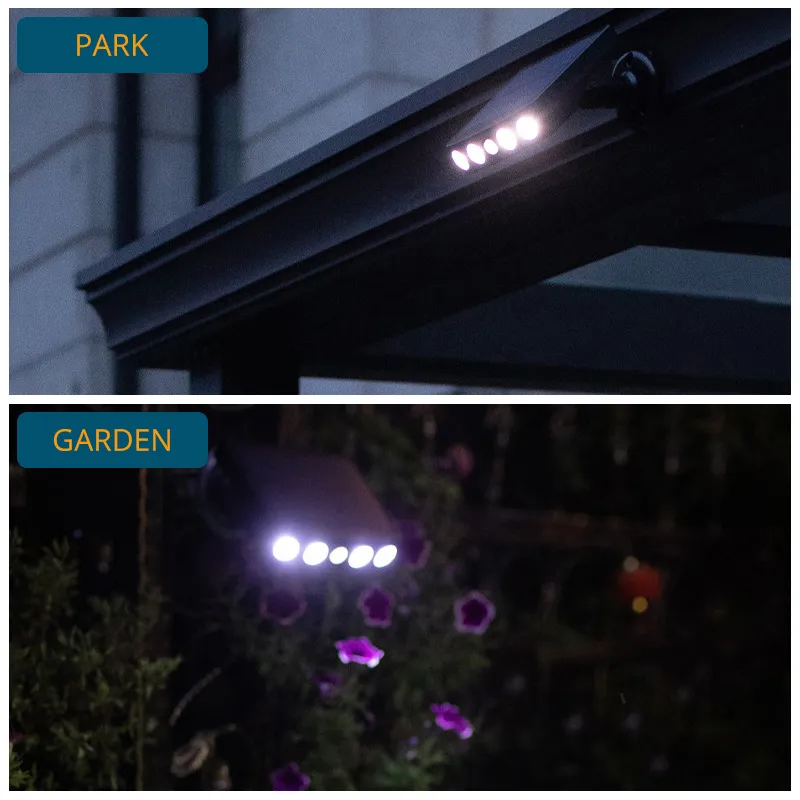 14x11x3cm Solar Powered Waterproof Outdoor Lights IP65 Solar Sensor Light PC+ABS 4pcs LED 4W 5V 300ma