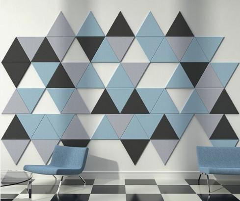 Quality DIY Simple Triangular Wall Decorative Sound Absorbing Panels For Office for sale