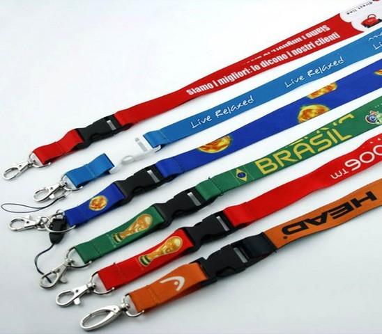 Quality imprint custom polyester neck lanyard for sale