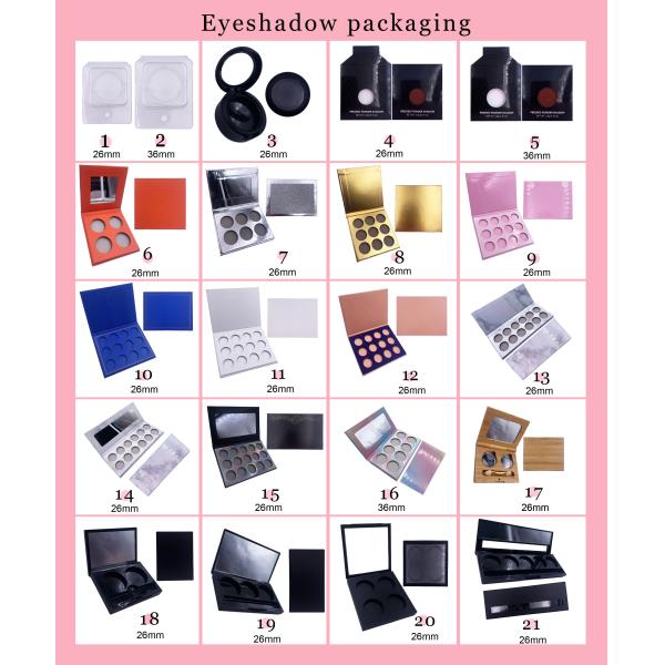 Glitter Glossy Sephora Empty Magnetic Eyeshadow Palette Pans 36mm