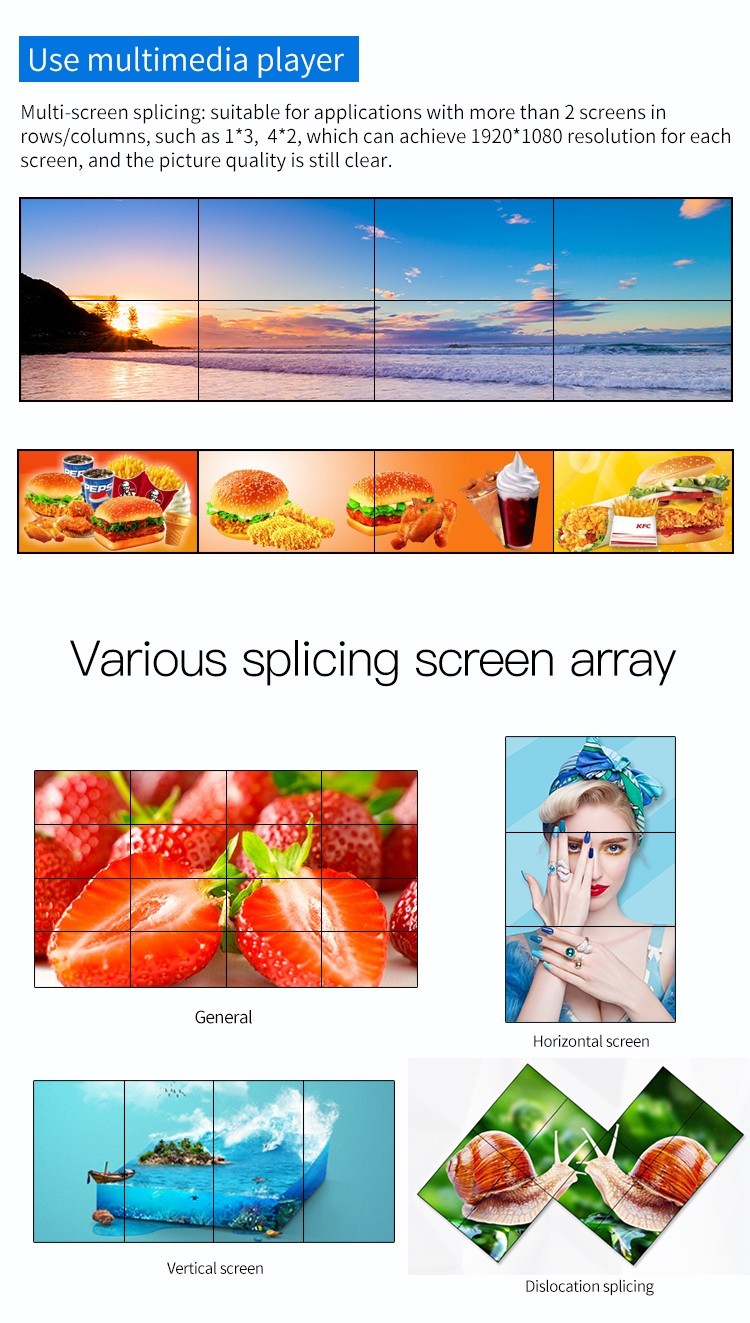 46 Inch LCD Interactive Display Panel 1920*1080P Build In Matrix Monitor