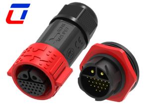 China IP67 Power Signal Multi Pin Electrical Connectors Waterproof Male Female 22 Pin on sale