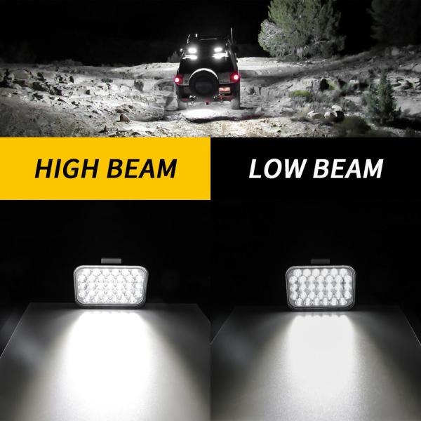 5" 33LED 100W Square Off Road Work Light White For JEEP 4x4ATV UTV