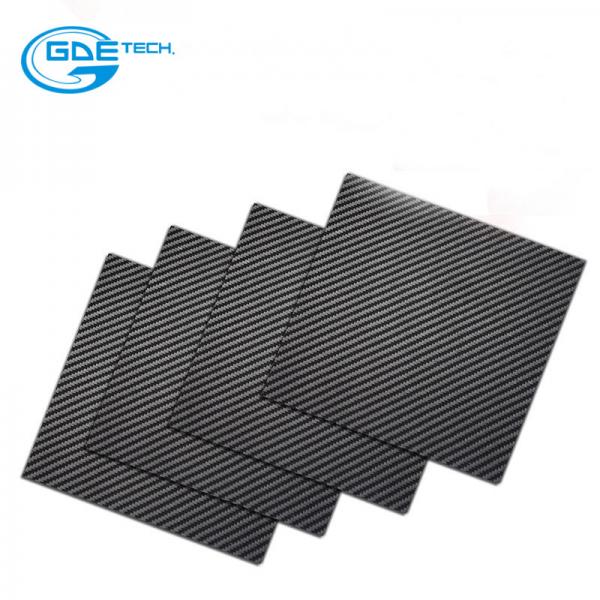 GDE tech new shining decoration use carbon fiber twill sheets/boards glossy looking black