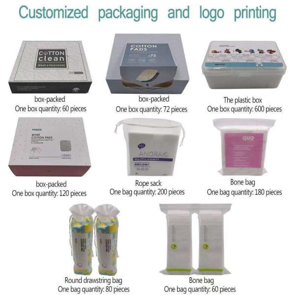 Facial Care Disposable Sterile Makeup Remover Cotton Pads 0.4g 0.5g 0.6g