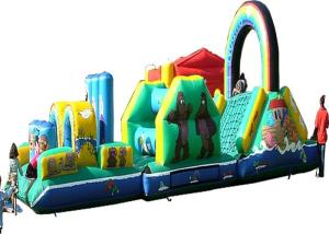 China ODM Cartoon Inflatable Obstacle Course , Vertical Rush Obstacle Course Inflatables on sale
