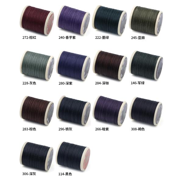 70m High Tension Polyester Thread for Leather Sewing 0.6mm Yarn Count Cored Sewing Thread
