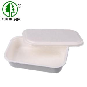 Wholesale Biodegradable microwave thermoforming eco-friendly sugarcane bagasse food container from china suppliers