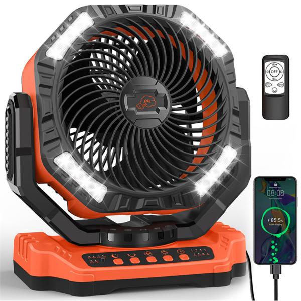 Socool Fan 40000mAh Outdoor Camping Remote Fan Rechargeable Battery Included Versatile Personal Fan With 5 Speed Levels