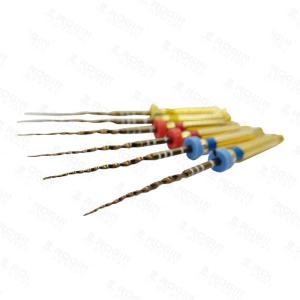 Memory Control Dental Endo Files , Endodontic Dental Rotary Files With Gold Color