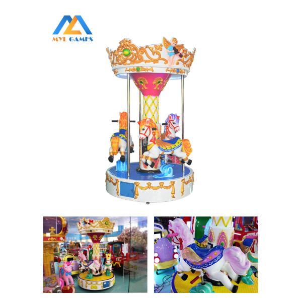 Kids Carousel Horse Machine 3 Players Amusement Part Kiddie Rides for Sale