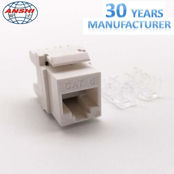 Quality Cat6 Toolless Network RJ45 Keystone Jack 180 Degree With Customized Color for sale