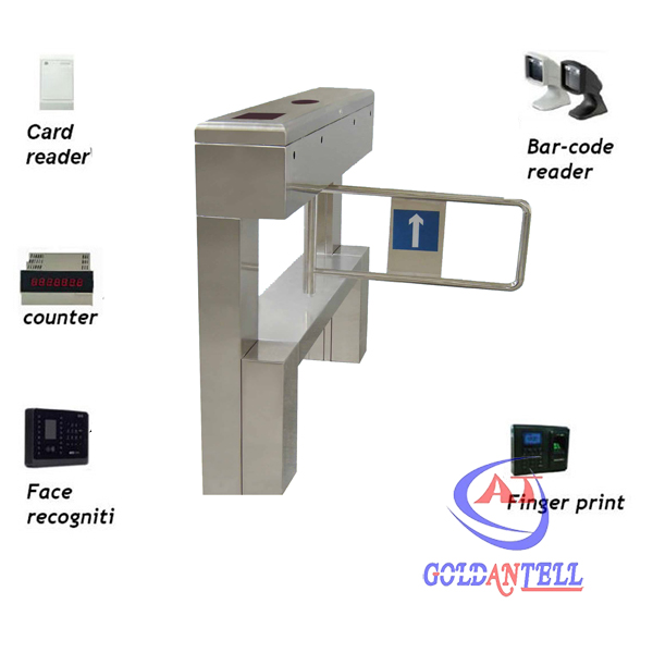 Entry control pedestrian security swing gate with LED counting function
