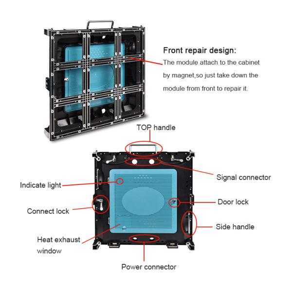 Lightweight Rental Led 1200nits P2.5 P3 P4 Led Panel Displays