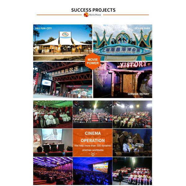 Coin Operated 5D Movie Theater 6 Seats Wonderful Experience Screaming Feeling