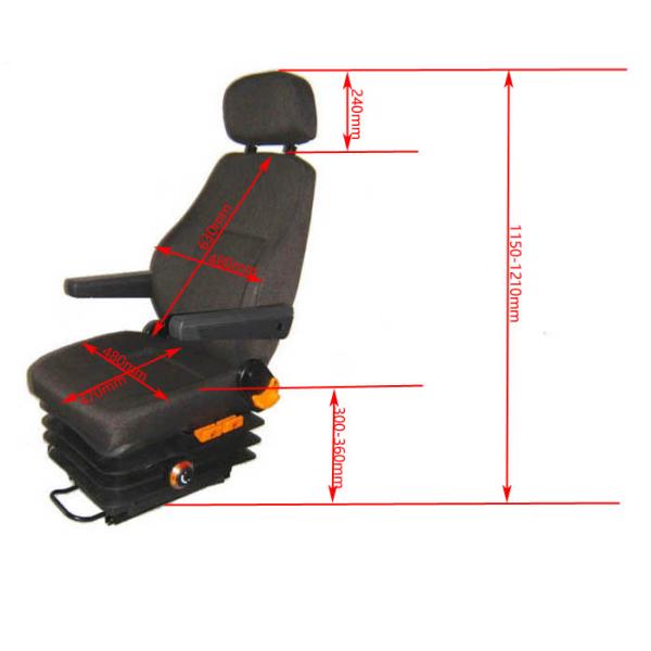Mechanical Suspension Seat M801 Shock Absorber Seats Heavy Duty Truck Seats And Vehicle Seats