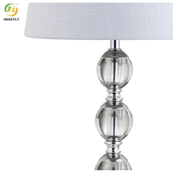 Crystal Mini Drum Shade Bedside Table Lamp 20"