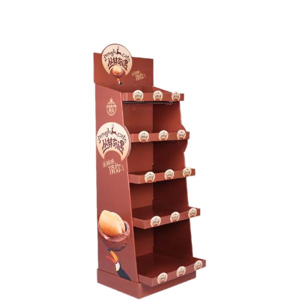 Quality Floor Cardboard Counter Display Shop Product Display Stands For Retail for sale