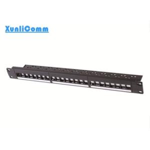Wholesale 24 port 1u 19inch blank(empty) patch panel with cable management from china suppliers
