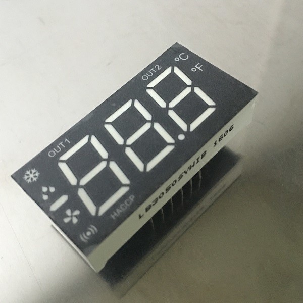 Multi Colour 0.50lnch Triple Digit Seven Segment LED Display For Heating common anode CC/CA longlife time