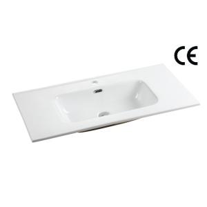 Ceramic Large Bathroom Rectangular Vessel Sink Vanities 1000mm