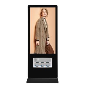 China 55 Inch Floor Standing Android Digital Signage Kiosk With Smart Wireless Charging Station on sale