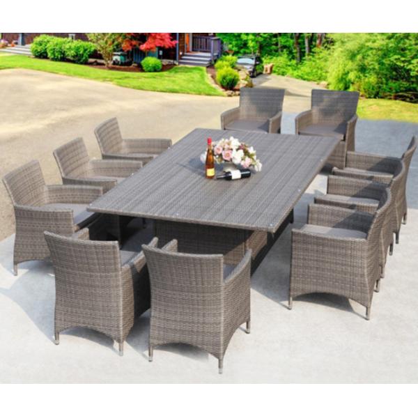 8 Seater 9 Seater Rattan Garden Furniture Sofa Dining Table Set Modern Rattan