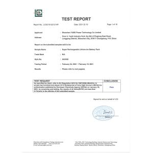 Shenzhen YaBo Power Technology Co., Ltd. Certifications