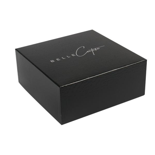 Luxury Hot Foil Custom Logo Rigid Cardboard Alligator Paper Apparel Gift Boxes With Lids Clothing Dress Packaging