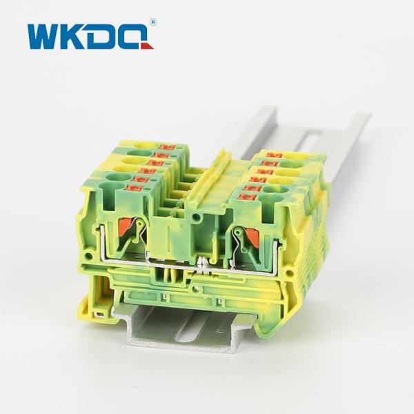 JPT 4-PE Push In Terminal Block Earth Grounding Front Entry Protective IEC 60947