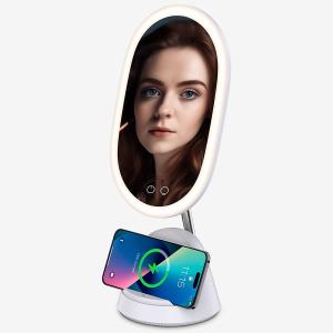 China LED Lighted Makeup Mirror with Magnifying Mirror 8.27 Inch 72 Premium LED Brightness Dimmable Lighting Cosmetic Mirror on sale