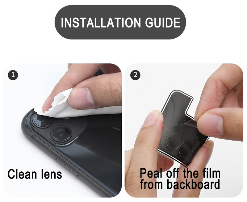 for iPhone 11 6.1'' Ultra Thin High Definition Bubble Free Anti Scratch F Tempered Glass Camera Lens Protector