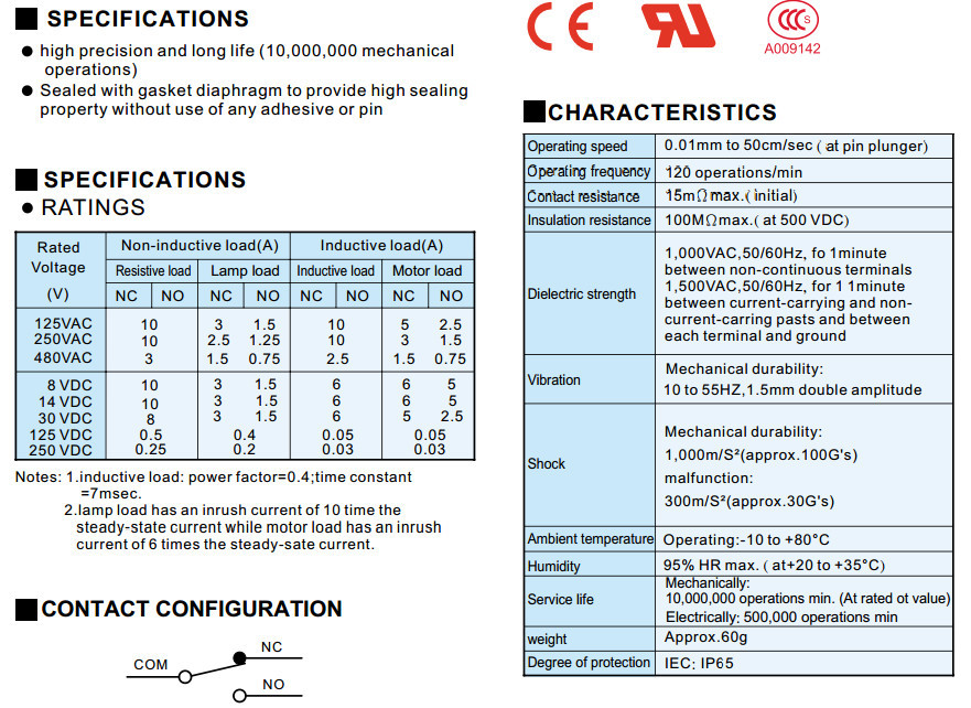 Tend brand Limit Switch TZ-7141